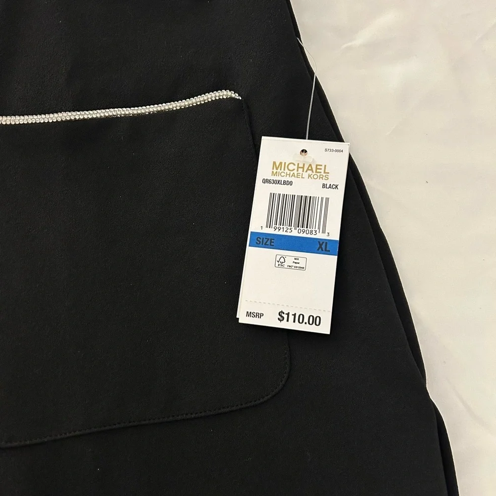 Michael Kors Black Women's Trousers with Silver Accents   (New) - Picture 5 of 9